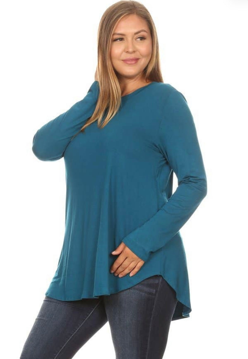 The Longline Long Sleeve Tee (S - L) Azules – Proper Apparel Boutique